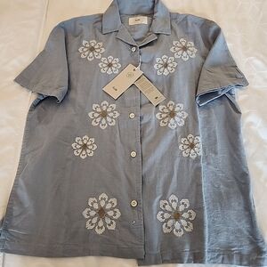 Artistic boho Britain FOLK shirt sz M NWT